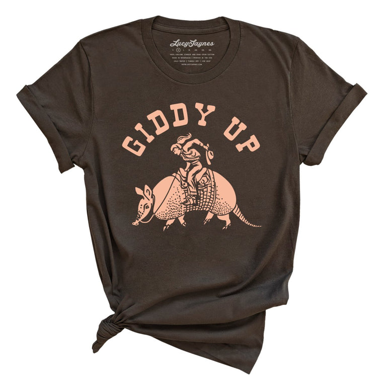 Giddy Up Graphic Tee - Brown