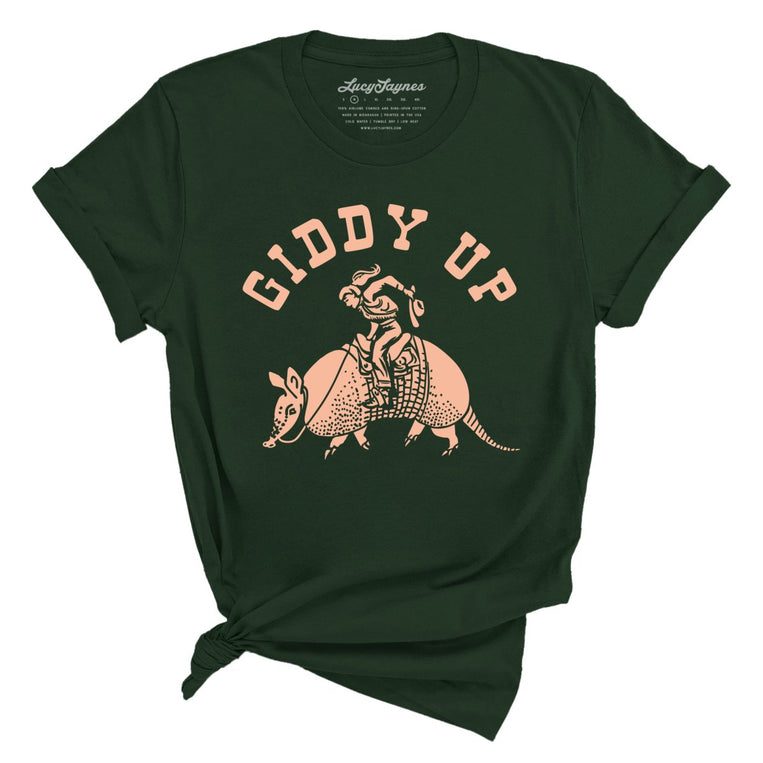 Giddy Up Graphic Tee - Forest