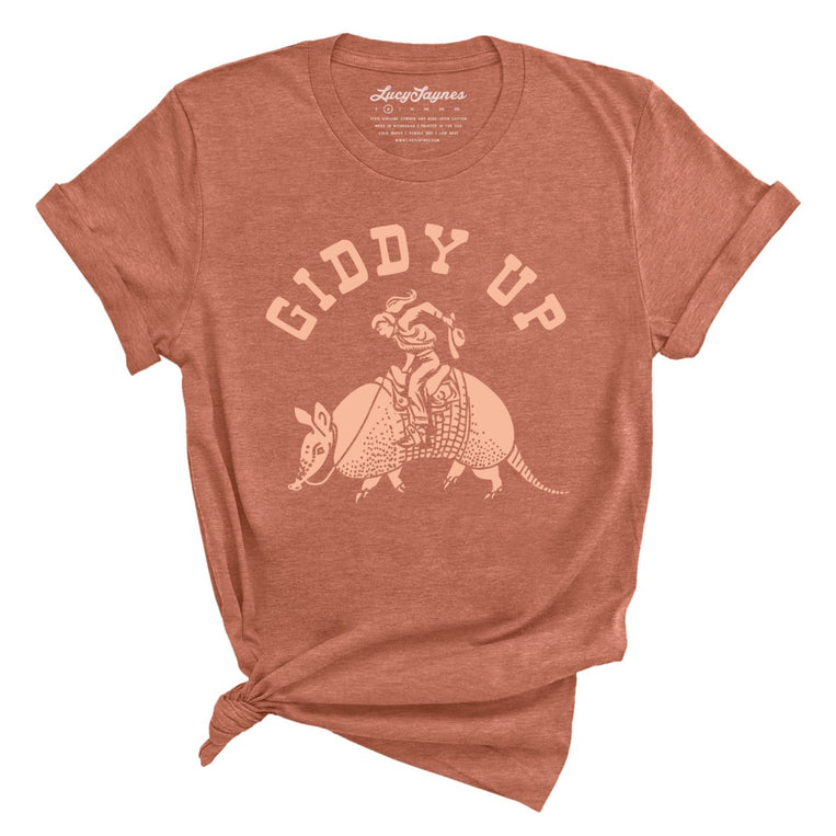 Giddy Up Graphic Tee - Heather Clay