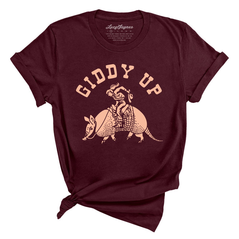 Giddy Up Graphic Tee - Maroon