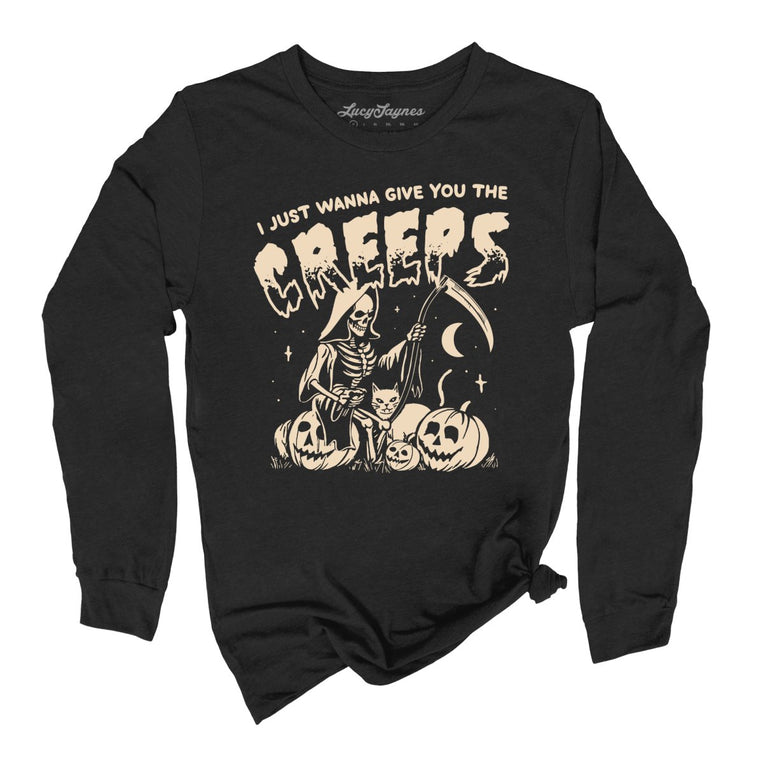 Give You The Creeps Graphic Long Sleeve Tee