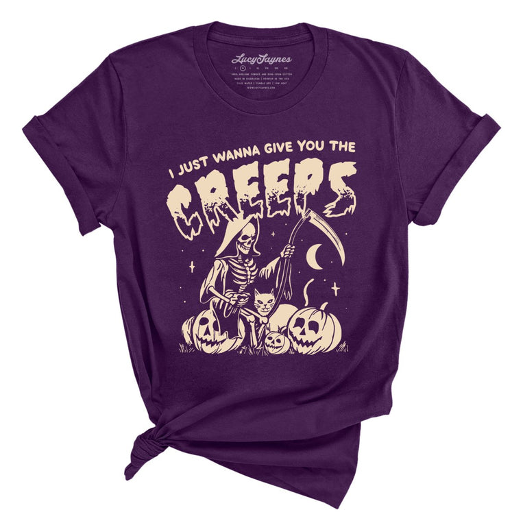 Give You The Creeps Graphic Tee - Team Purple
