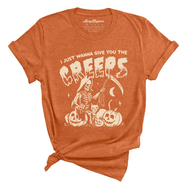 Give You The Creeps Graphic Tee - Heather Autumn