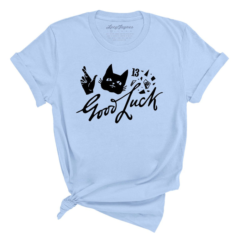 Good Luck Graphic Tee - Light Blue