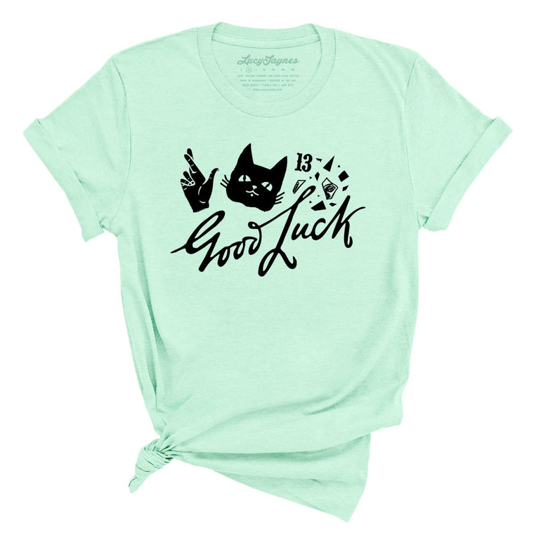 Good Luck Graphic Tee - Heather Mint