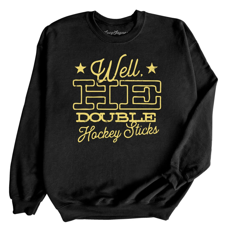 H E Double Hockey Sticks Graphic Sweatshirt