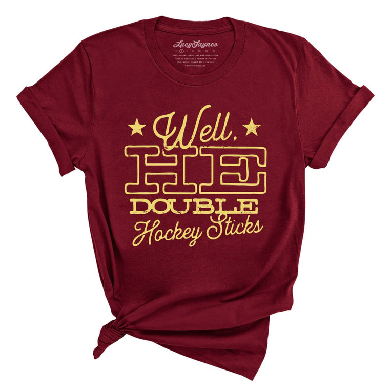 H E Double Hockey Sticks Graphic Tee - Cardinal