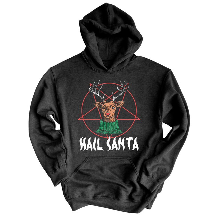 Hail Santa Graphic Hoodie - Charcoal Heather