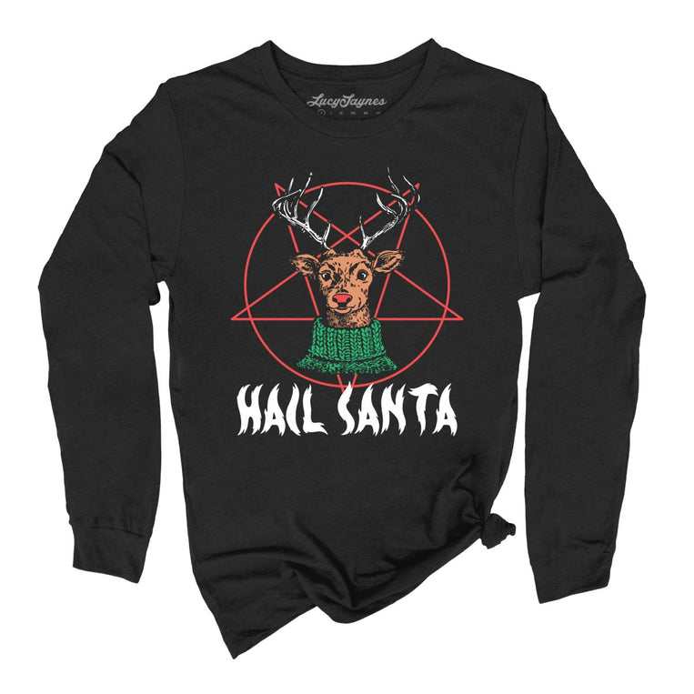 Hail Santa Graphic Long Sleeve Tee