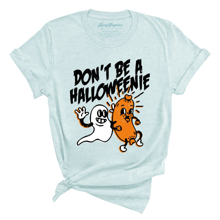 Halloweenie Graphic Tee - Heather Ice Blue