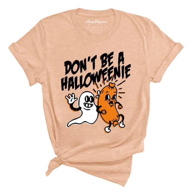 Halloweenie Graphic Tee - Heather Peach