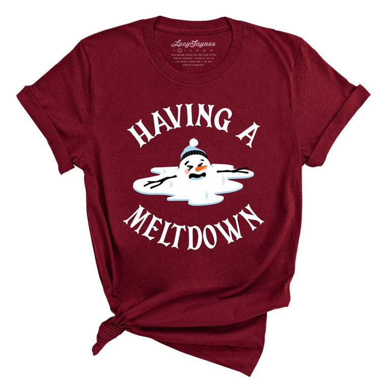 Having A Meltdown Graphic Tee - Cardinal