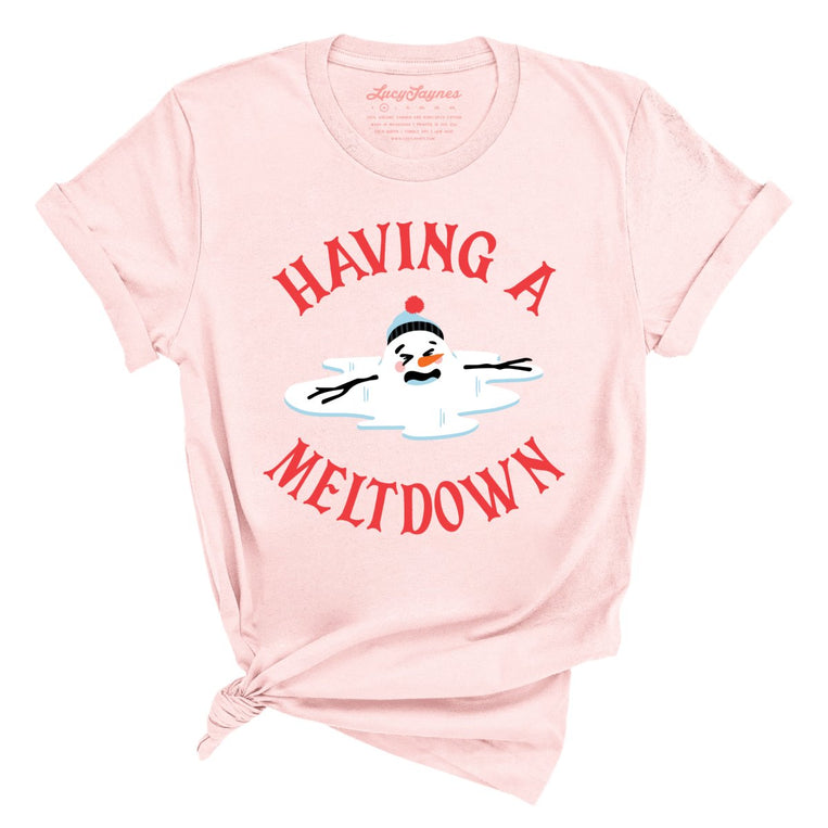 Having A Meltdown Graphic Tee - Soft Pink