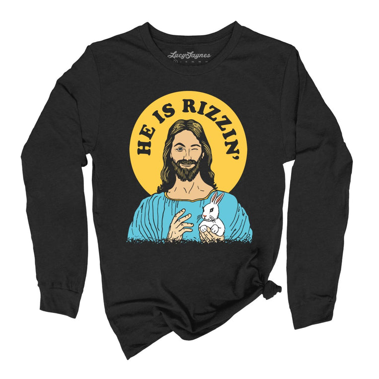 He Is Rizzin' Graphic Long Sleeve Tee