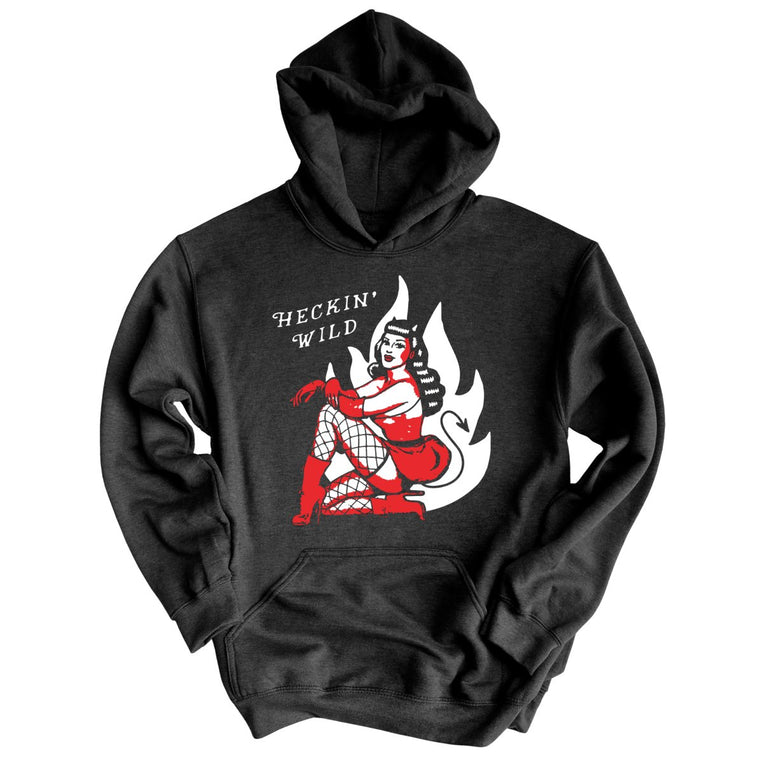 Heckin Wild Graphic Hoodie - Charcoal Heather