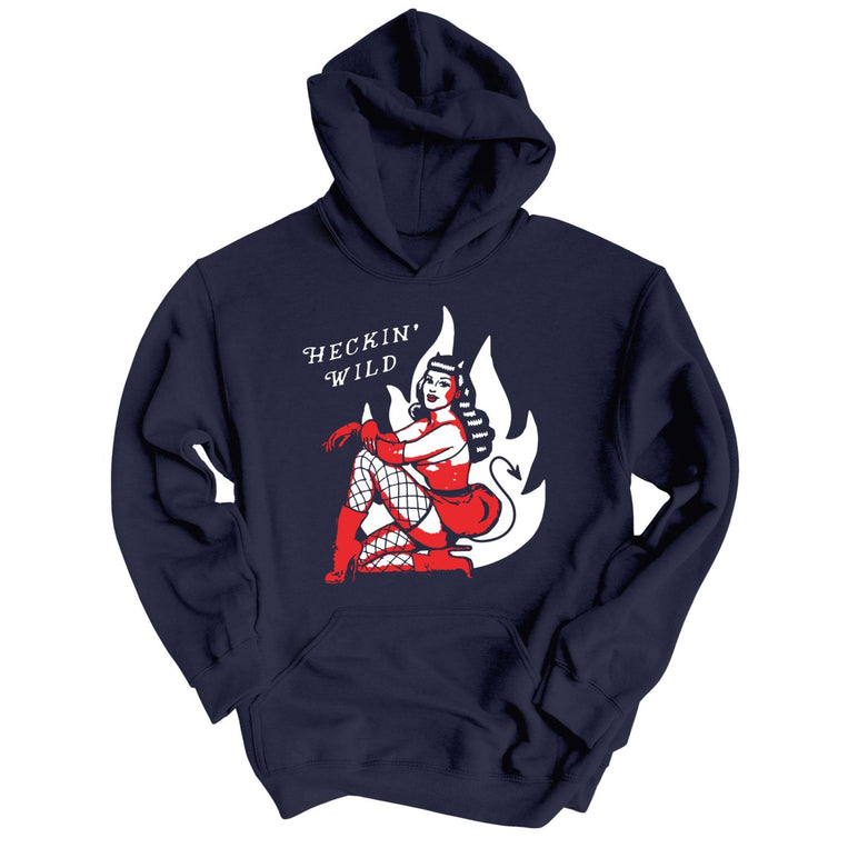 Heckin Wild Graphic Hoodie - Classic Navy