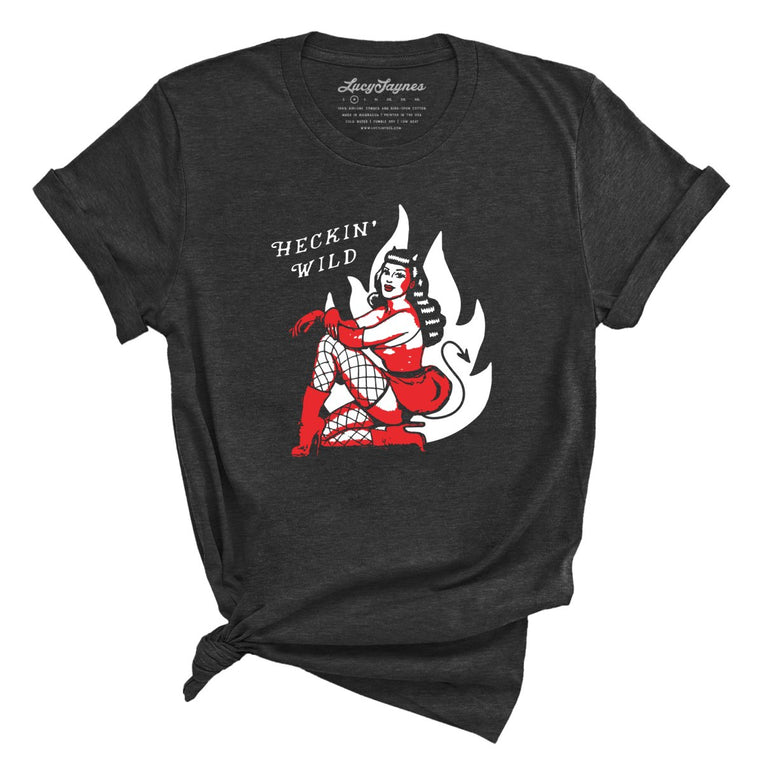 Heckin Wild Graphic Tee - Dark Grey Heather