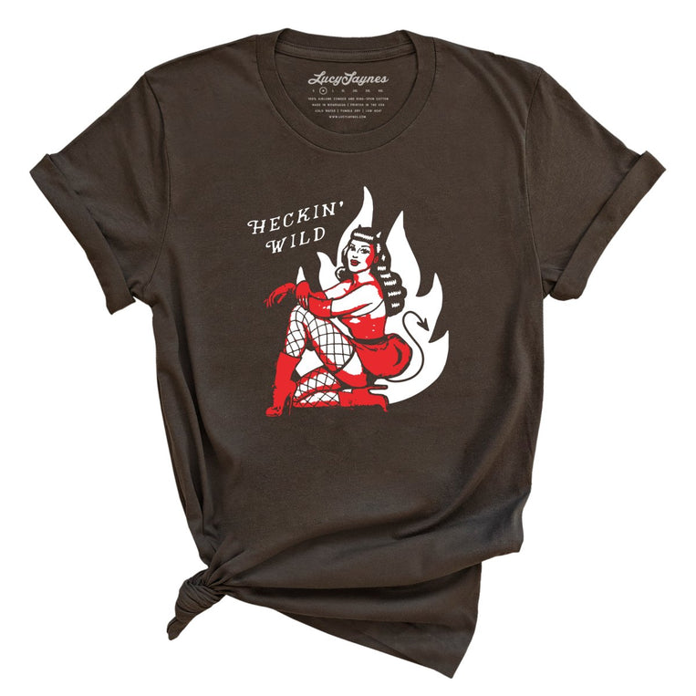 Heckin Wild Graphic Tee - Brown