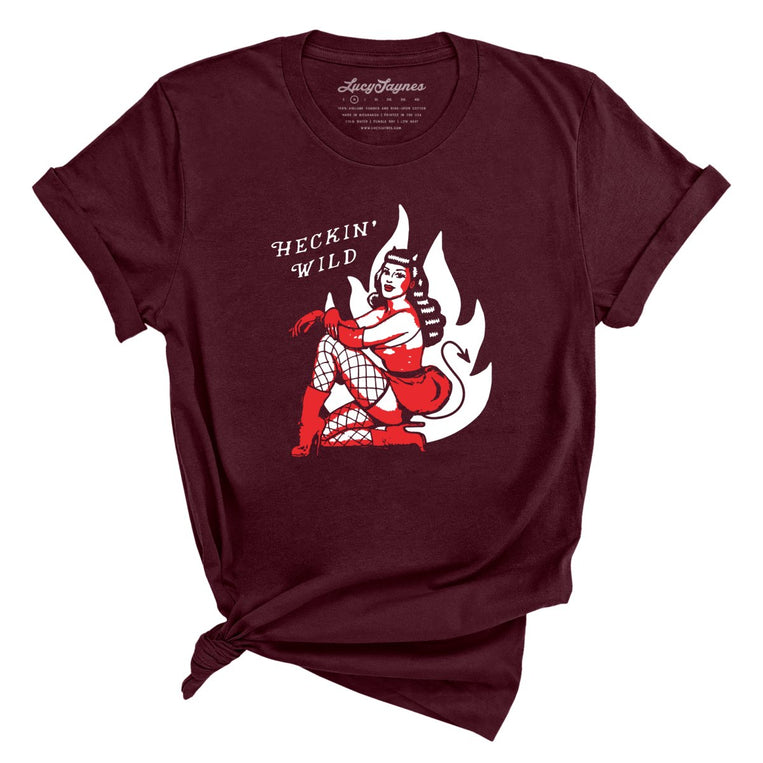 Heckin Wild Graphic Tee - Maroon