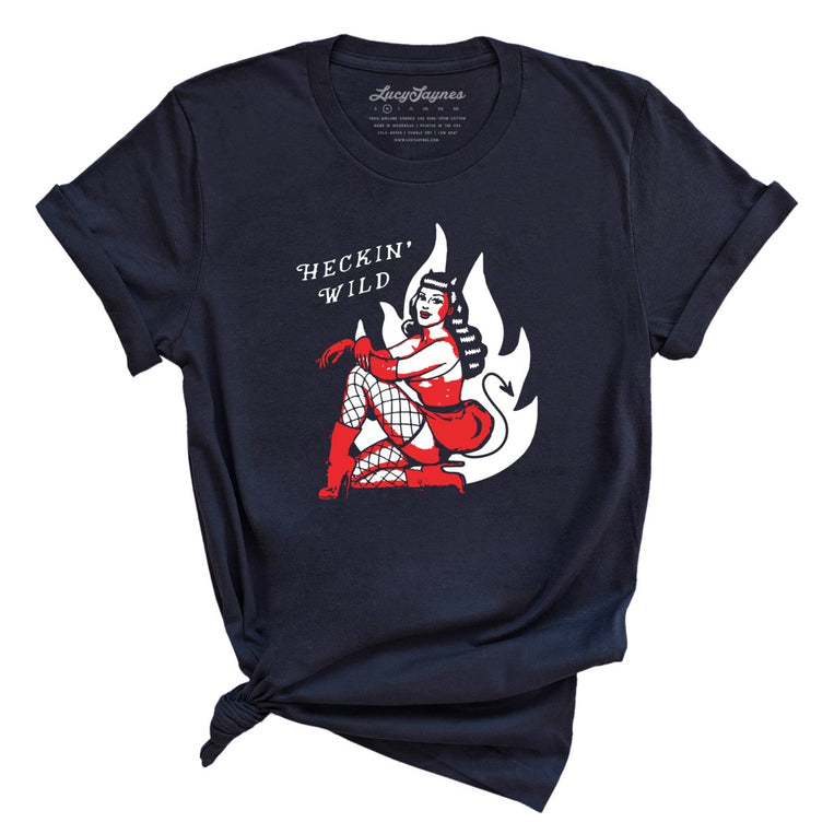 Heckin Wild Graphic Tee - Navy
