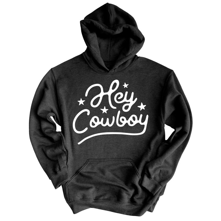 Hey Cowboy Graphic Hoodie - Charcoal Heather