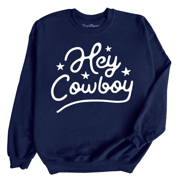 Hey Cowboy Graphic Sweatshirt - Navy