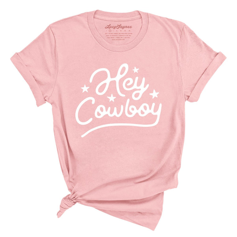 Hey Cowboy Graphic Tee - Pink