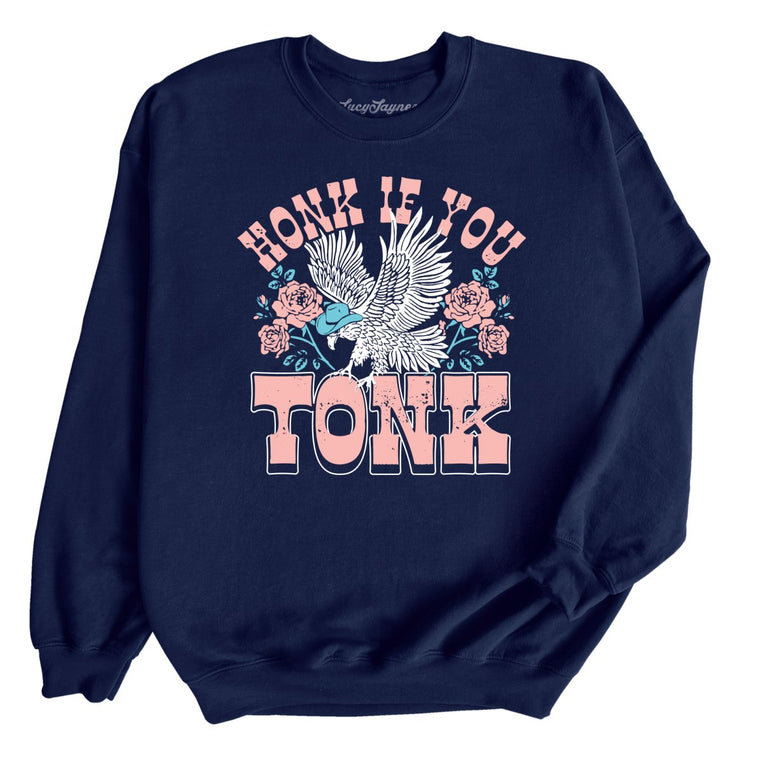 Honk if You Tonk Graphic Sweatshirt - Navy