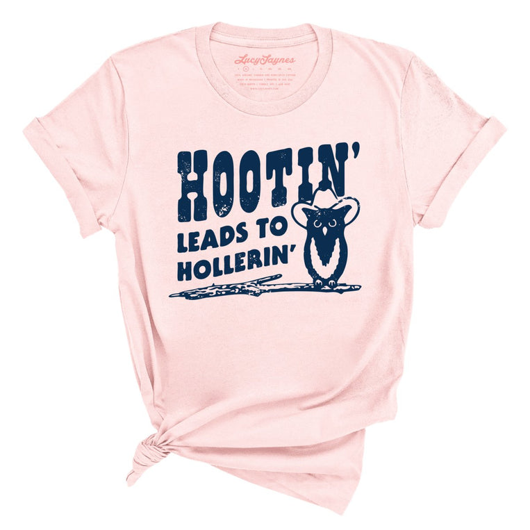 Hootin' Leads to Hollerin' Graphic Tee - Soft Pink