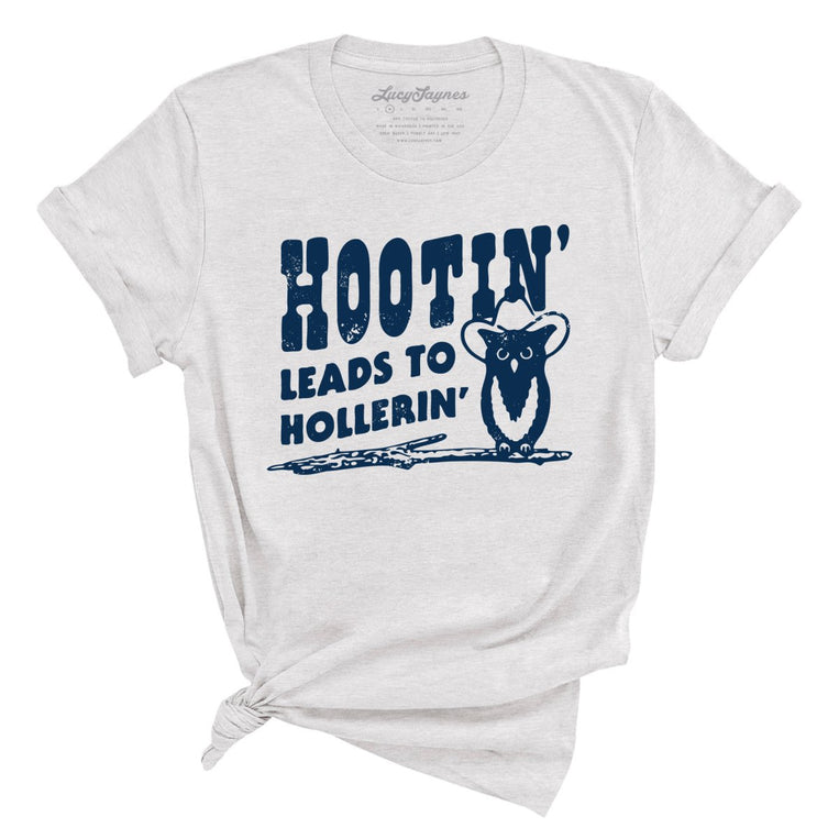 Hootin' Leads to Hollerin' Graphic Tee - Ash