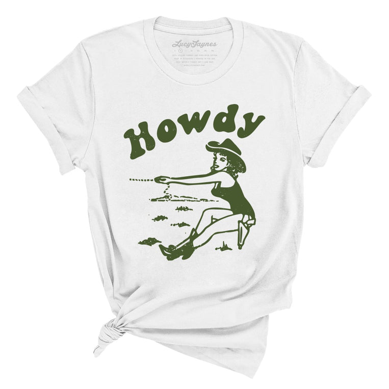 Howdy Cowgirl Graphic Tee - White