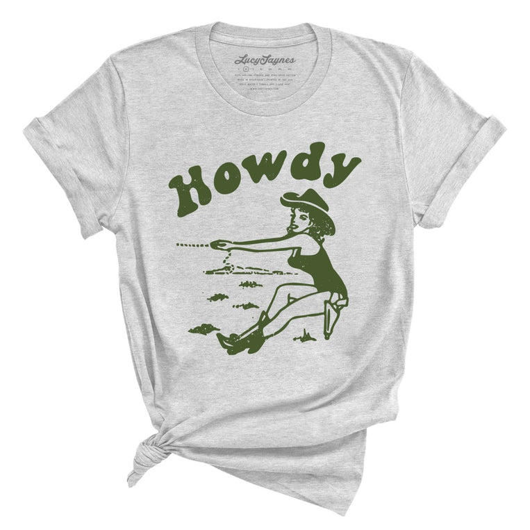 Howdy Cowgirl Graphic Tee - Athletic Heather