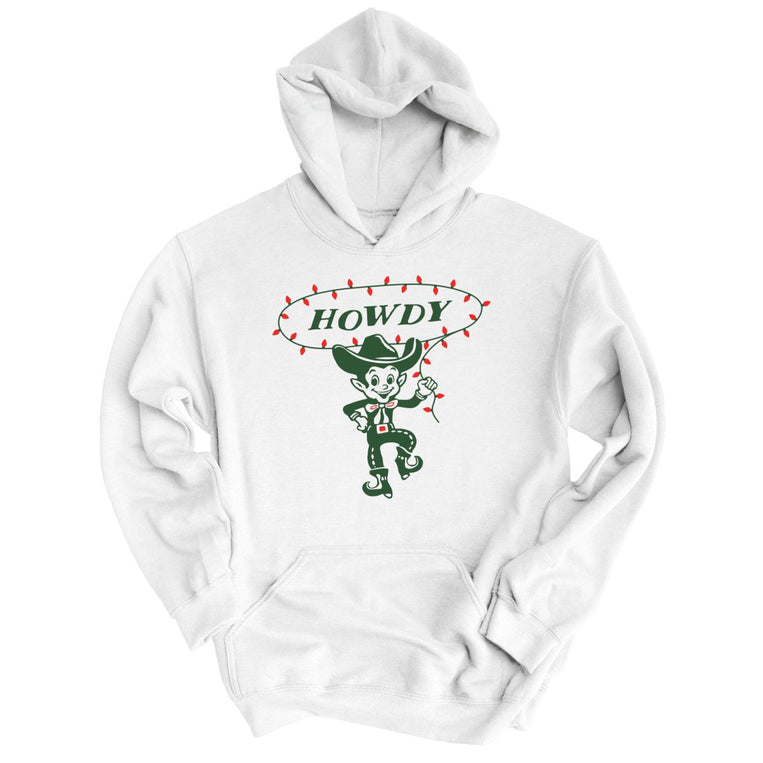 Howdy Elf Graphic Hoodie - White