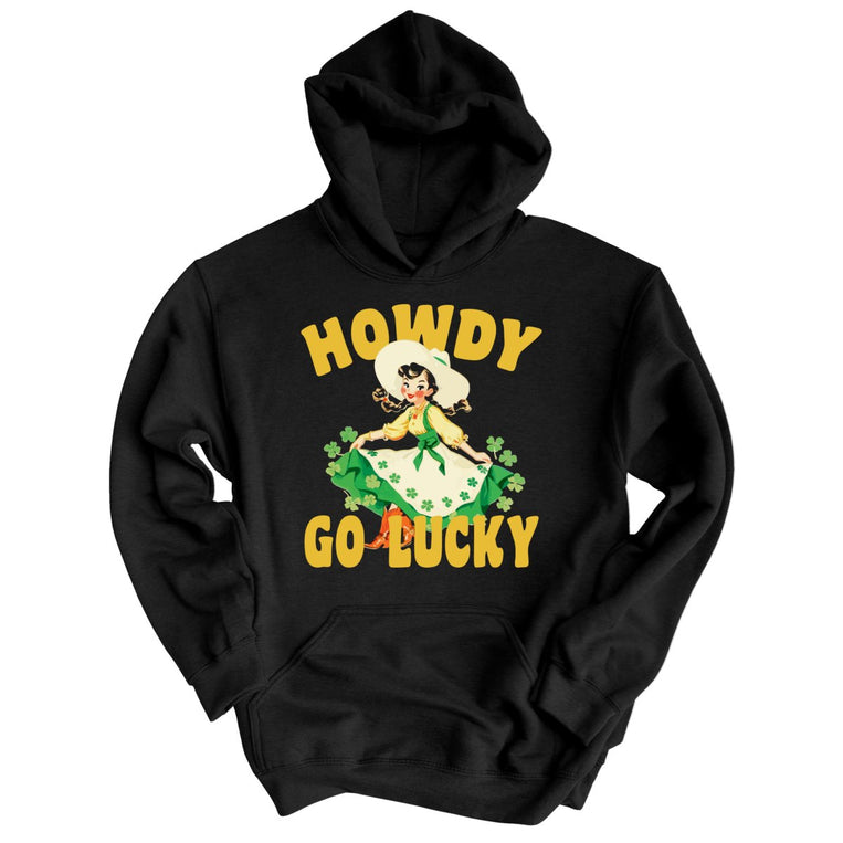 Howdy Go Lucky Graphic Hoodie - Black