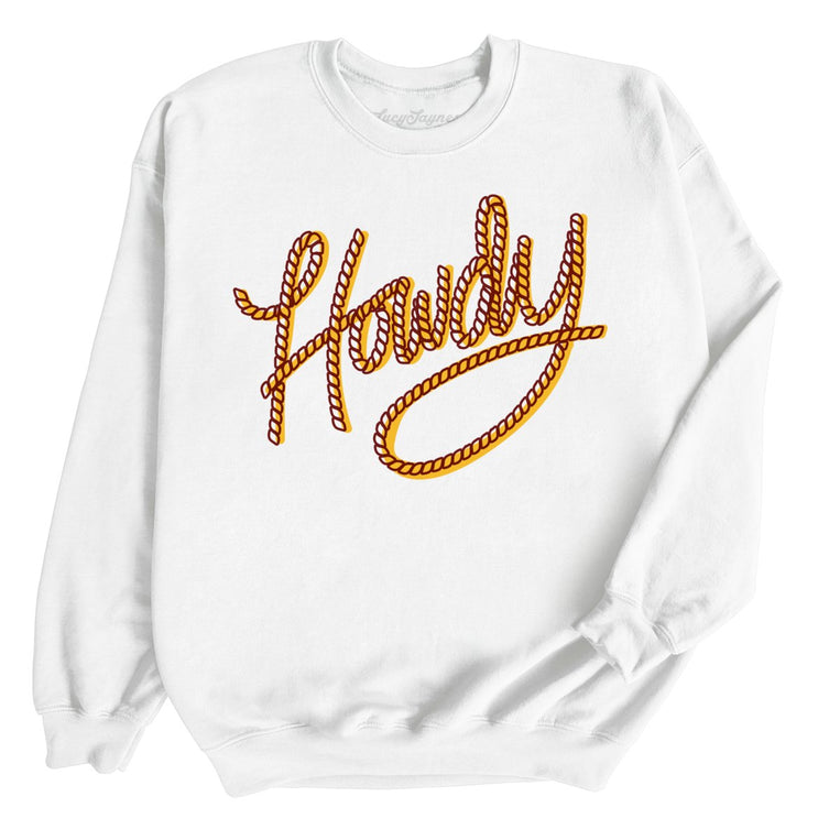 Howdy Rope Graphic Sweatshirt - White