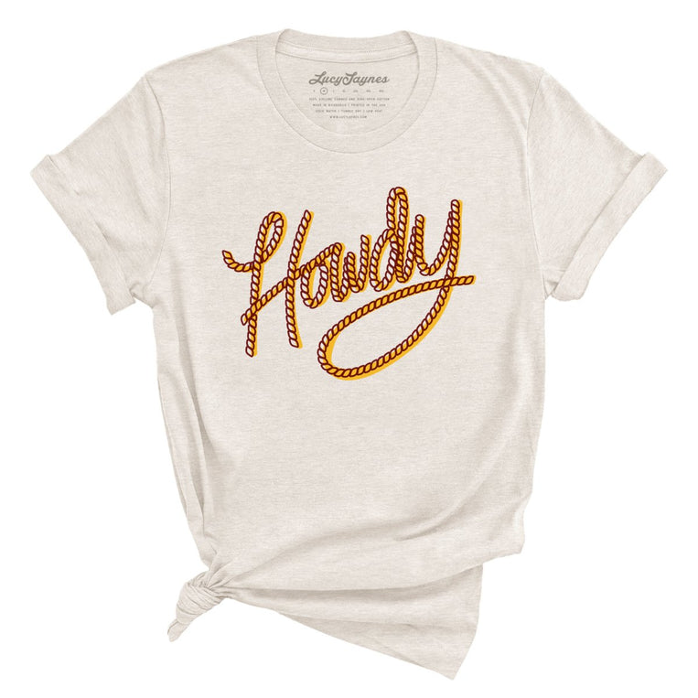 Howdy Rope Graphic Tee - Heather Dust