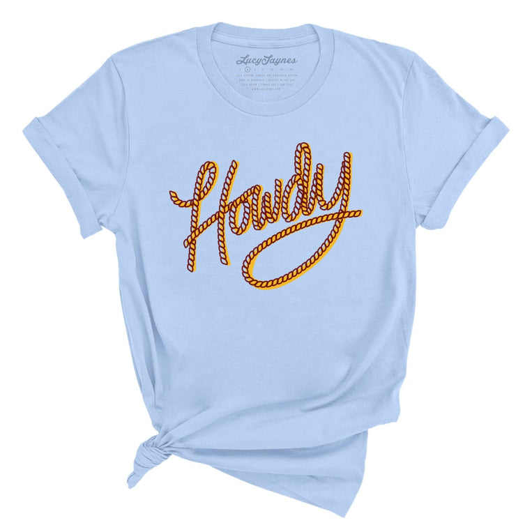 Howdy Rope Graphic Tee - Light Blue