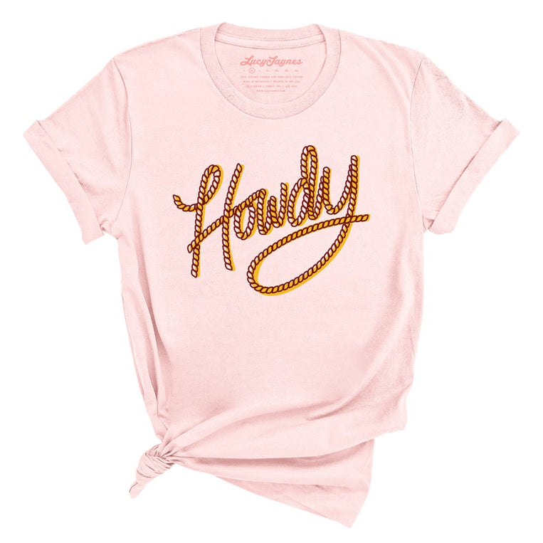 Howdy Rope Graphic Tee - Soft Pink