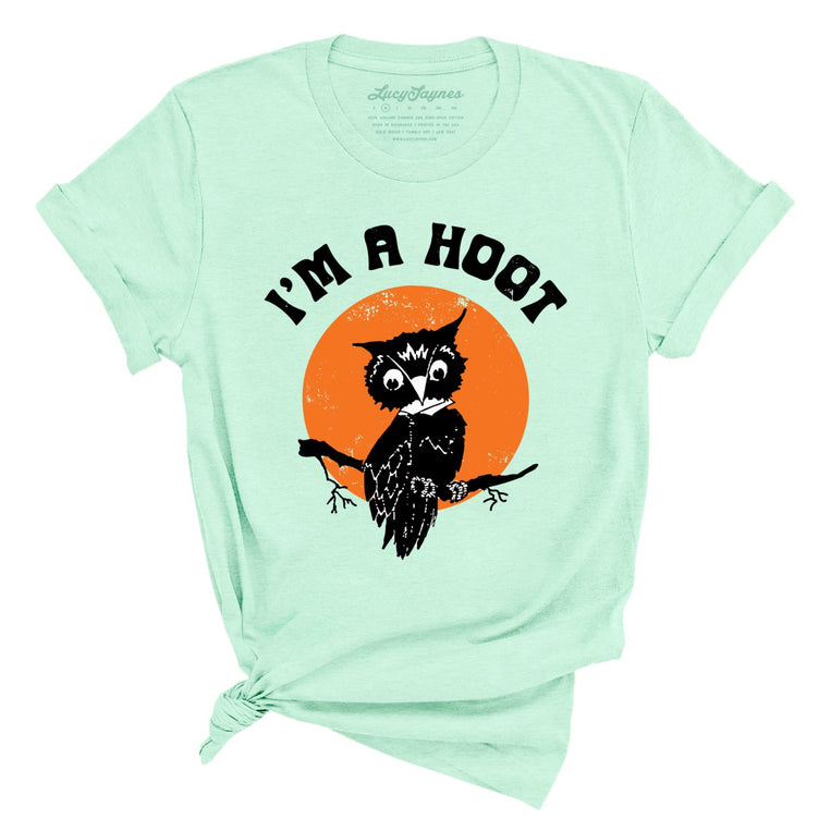 I'm a Hoot Graphic Tee - Heather Mint