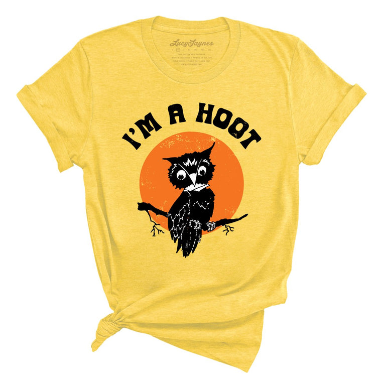 I'm a Hoot Graphic Tee - Heather Yellow