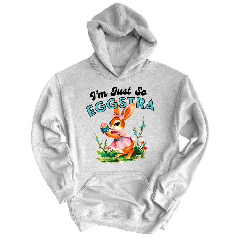 I'm Just So Eggstra Graphic Hoodie - Grey Heather