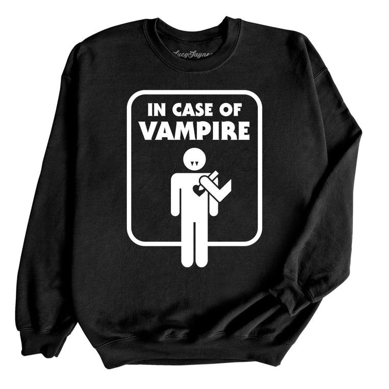 In Case of Vampire Graphic Sweatshirt