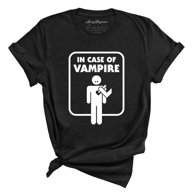 In Case of Vampire Graphic Tee - Black