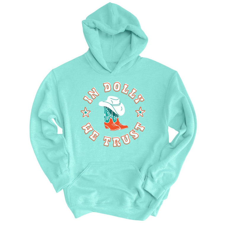 In Dolly We Trust Graphic Hoodie - Mint