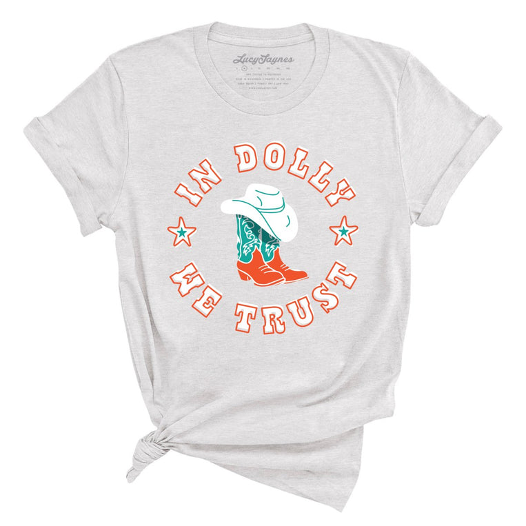 In Dolly We Trust Graphic Tee - Ash