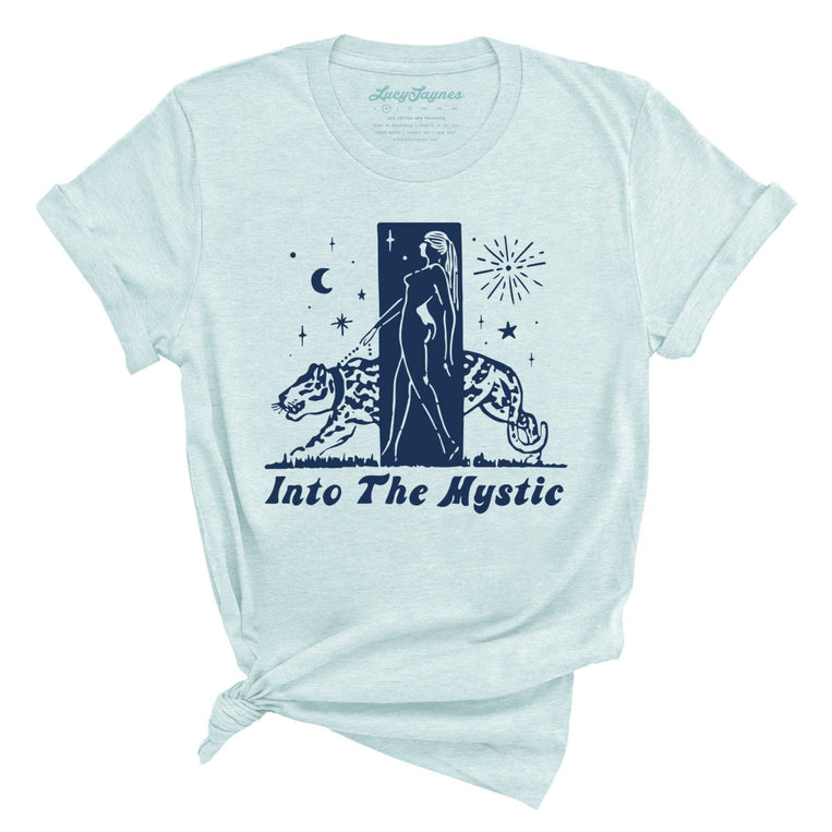 Into The Mystic Graphic Tee - Heather Ice Blue
