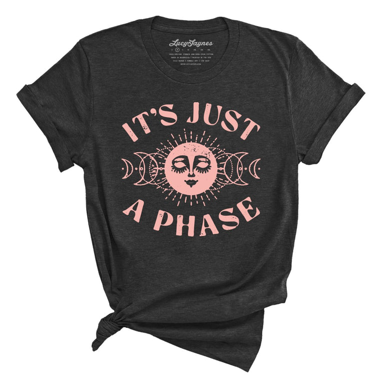 It's Just A Phase Graphic Tee - Dark Grey Heather