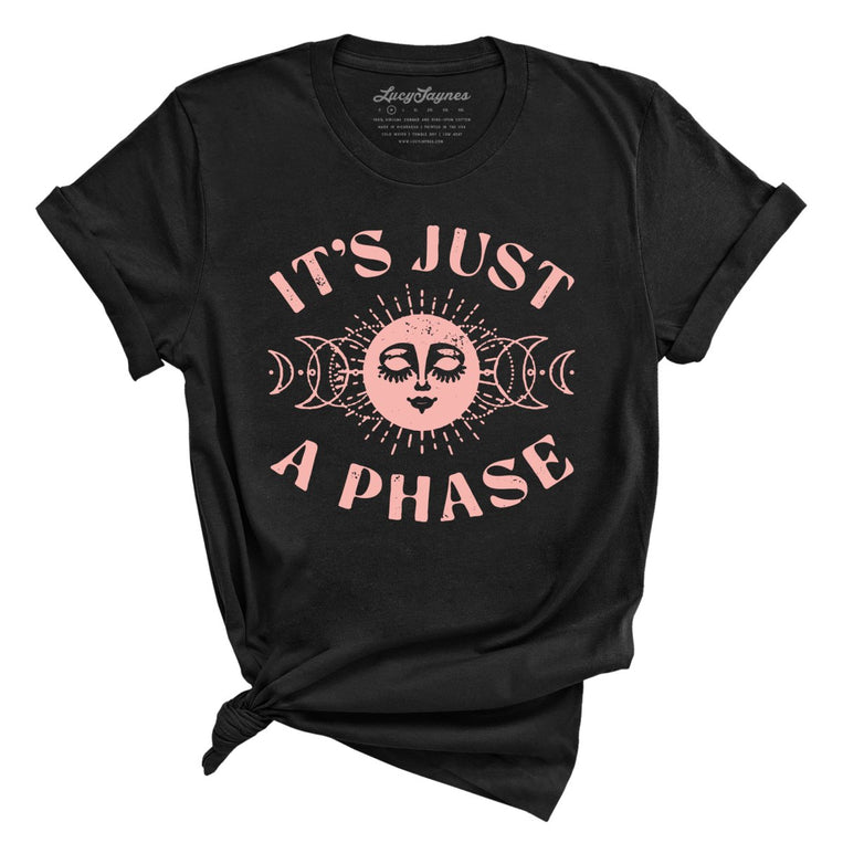 It's Just A Phase Graphic Tee - Black