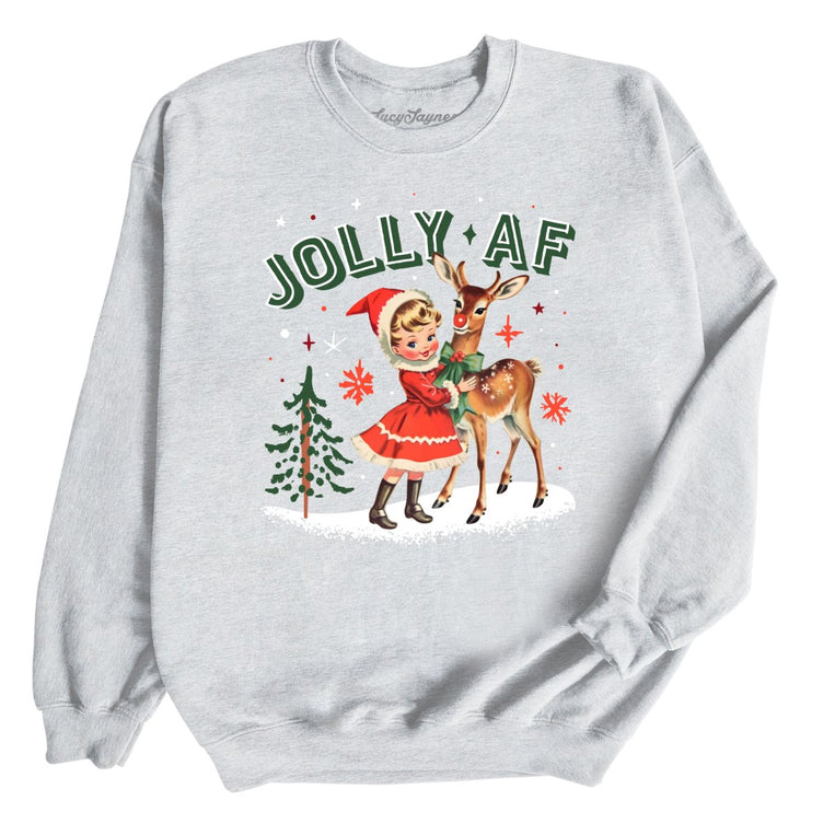 Jolly AF Graphic Sweatshirt - Ash