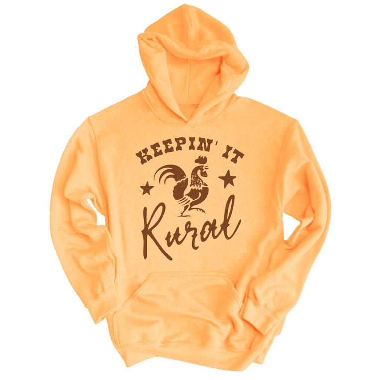 Keepin' it Rural Graphic Hoodie - Peach